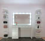 vanity table with mirror