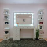 vanity table with mirror