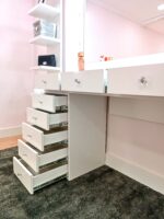 vanity table with mirror