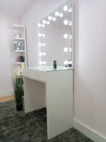 white makeup vanity