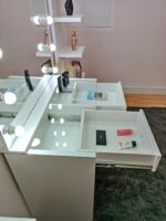 white makeup vanity