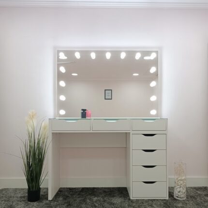 makeup desk with mirror